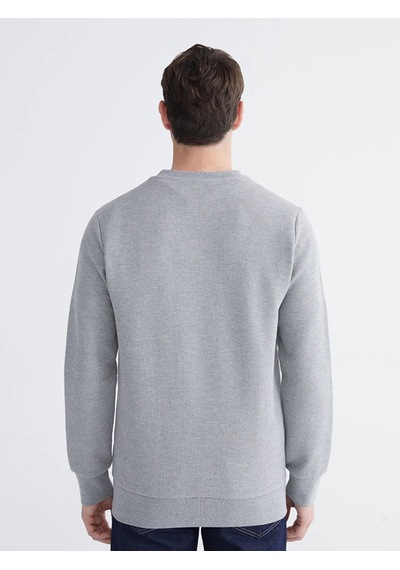 Lc Waikiki Gri Bisiklet Yaka Erkek Sweatshirt