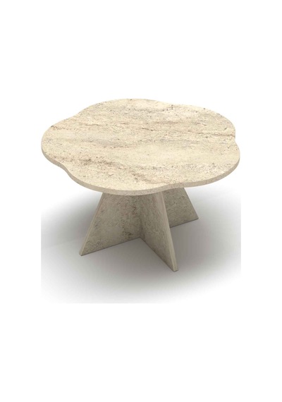 Northcity Çiçek Orta Sehpa Bej 70 Cm