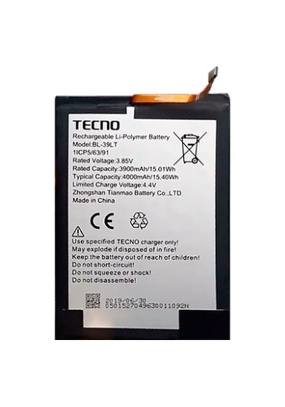 Tkgz Tecno Spark 4 Batarya Pil  Batarya