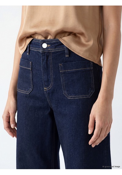 Lcwaıkıkı Classic İndigo Straigt Fit Kadın Jean Pantolon