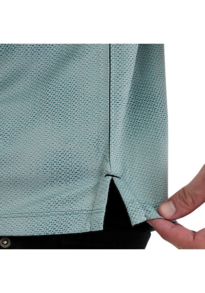 Gölge Desenli Spor Polo Yaka Erkek Kısa Kol Tişört Olive
