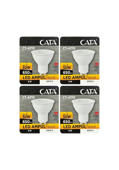 9w 50w Beyaz Işık 6500k Dim Edilebilir Gu10 Led Spot Ampul, 4 Adet Diğer