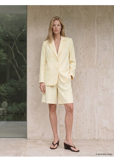 Lcw Vision Sarı Kadın Blazer Ceket