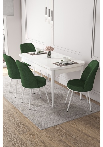 Canisa Concept Kor Serisi 70x114 Açılabilir Mutfak Masası Takımı Beyaz Masa 4 Haki Yeşil Sandalye Masalar Beyaz Sandalyeler Haki Yeşili Canisa Concept Kor Serisi 70x114 Açılabilir Mutfak Masası Takımı Beyaz Masa 4 Haki Yeşil Sandalye Masalar Beyaz Sandalyeler Haki Yeşili