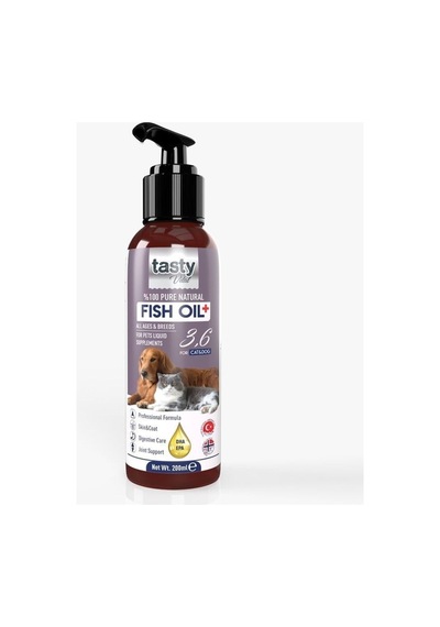 Fishoil Kedi Ve Köpekler Için Somon Ve Hamsi Yağı 200 Ml Iştah Açıcı, Göz Ve Eklem Desteği, Epa Dha