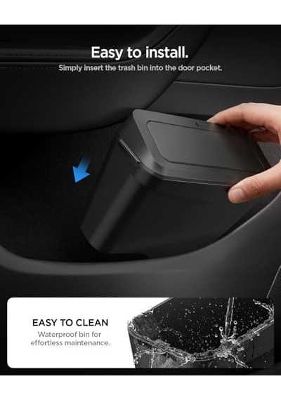 Spigen Tesla Model Y Juniper 2026-2025 Araç İçi Çöp Kutusu/manyetik Kapaklı Kapı İçi Çöp Kovası To281j Siyah - Acp11106 Spigen Tr