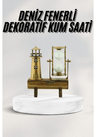 Zengemtx Hediyelik Kum Saati Retro Dekoratif Deniz Feneri Kum Saati Küçük
