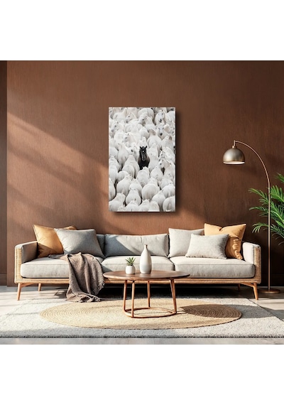 Siyah Asalet Cam Tablo Siyah Temalı Modern Duvar Dekoru 50x70 C