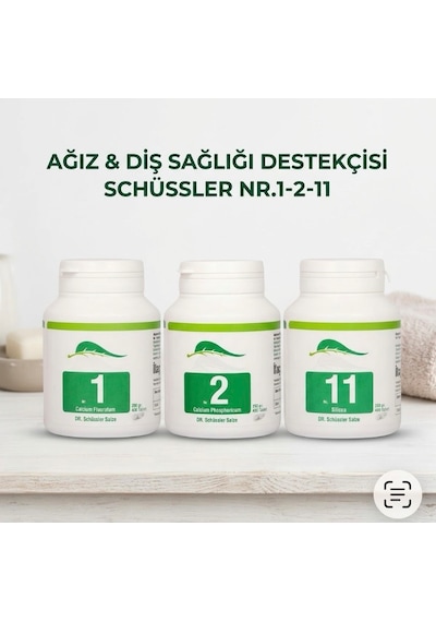 Schüssler Tuzları Nr.1-2-11 Ağız Diş Sağlığı Destekçi Kürü 3 x 400 Tablet