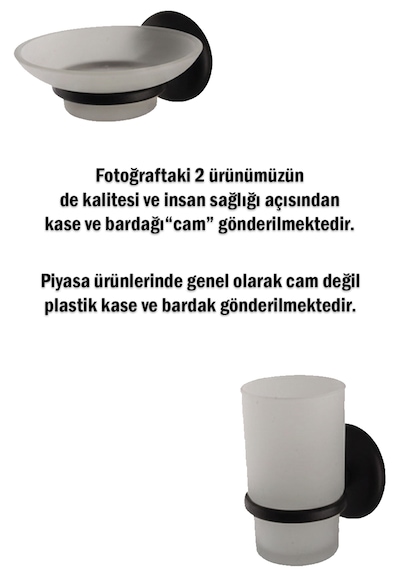 Ortanca 5 Li Ayna Seti Siyah Renk Siyah