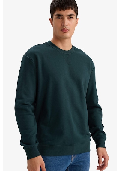 Defacto %100 Pamuk Basic Sweatshirt E8339AX26SP Yeşil