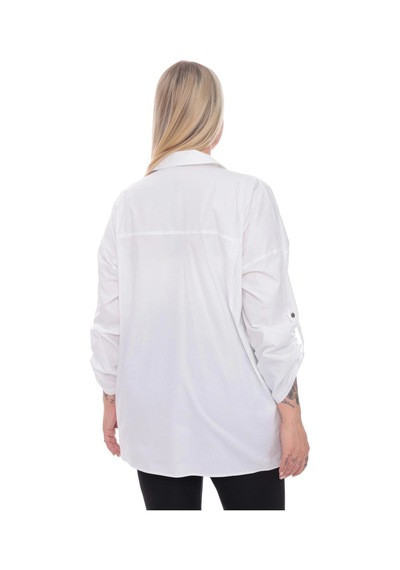 Lady Majestic Dokuma Motifli Pamuklu Büyük Beden Fermuarlı Desenli Gömlek Ceket 44-58 Beden Beyaz Lady Majestic Dokuma Motifli Pamuklu Büyük Beden Fermuarlı Desenli Gömlek Ceket 44-58 Beden Beyaz