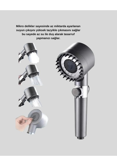 Hubrendy Tekno Spa Etkili Masaj Uçlu Duş Başlığı Ergonomik Tasarım Diğer