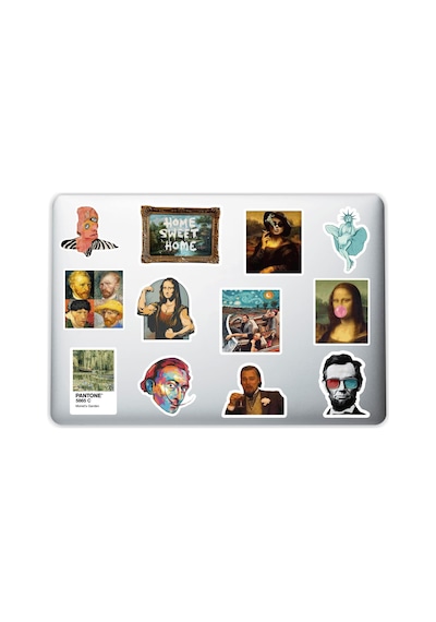 Art Sanat Temalı Dekoratif Laptop Notebook Tablet Telefon Sticker Set 009