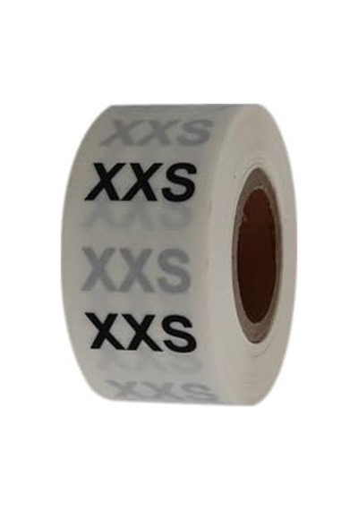 Pp Şeffaf Beden Size Etiketi 25mm X 25mm Çap Ruloda 500 Adet Xx Small 124-Pembe