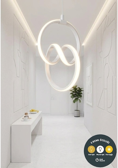 3 Renkli Signature Beyaz Sarkıt Avize Modern Salon, Mutfak, Çocuk Odası Ve Antre Aydınlatma