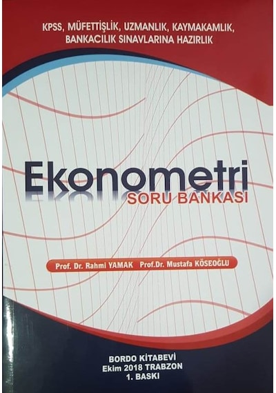 Ekonometri Soru Bankası Rahmi Yamak Mustafa Köseoğlu