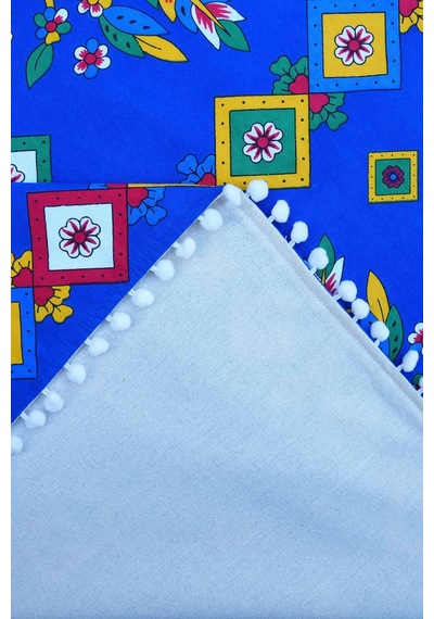 Etnik Desenli Masa Örtüsü Mavi - 674211268 Mavi