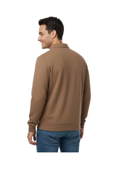 Raymons Erkek Gömlek Yaka Petek Doku Cepli Regular Fit Sweatshirt Bgl-st04956 Camel