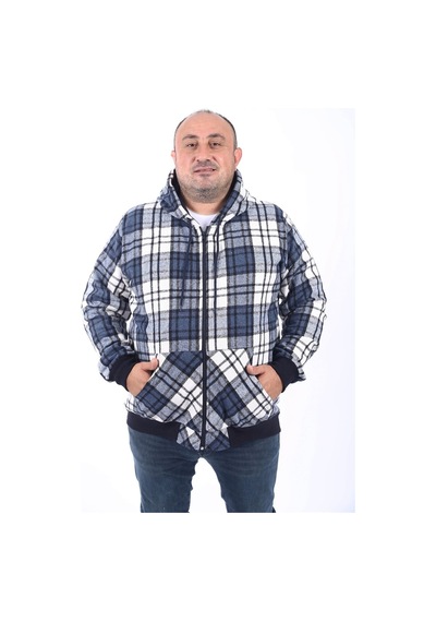 Moc Grande Mocgrande Kangaroo Pocket Oduncu Sweat-gömlek Stripe 22209 Indıgo İndigo