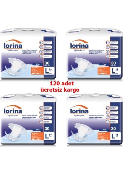 Lorina Yetişkin Hasta Bezi Büyük Boy L 120 Adet