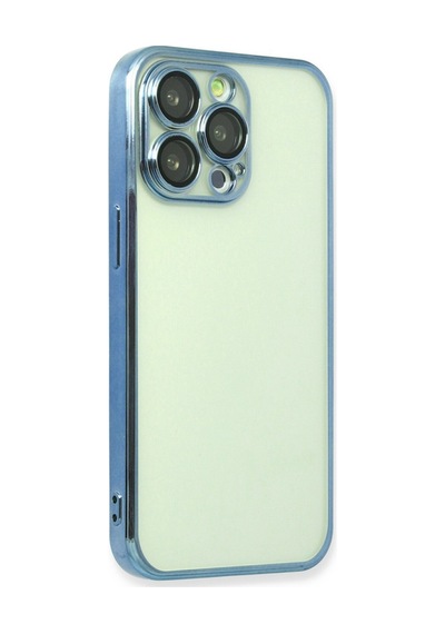 Apple iPhone Uyumlu 13 Pro Kılıf Razer Lensli Silikon - Açık Mavi Bz8683140335595