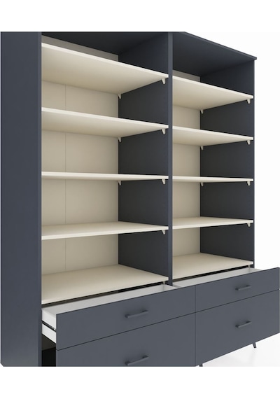 Kronos Gardrop 10 Raflı 4 Çekmeceli 4 Kapaklı 176x59x221 Antrasit-aytaşı/antrasit Aytaşı/antrasit Kronos Gardrop 10 Raflı 4 Çekmeceli 4 Kapaklı 176x59x221 Antrasit-aytaşı/antrasit Aytaşı/antrasit