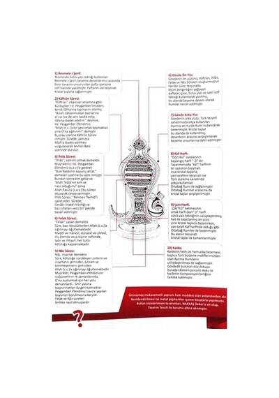 Dört Sure Dört Kûl Yazılı Kristal Taşlı Dini Hediyelik Biblo Gümü