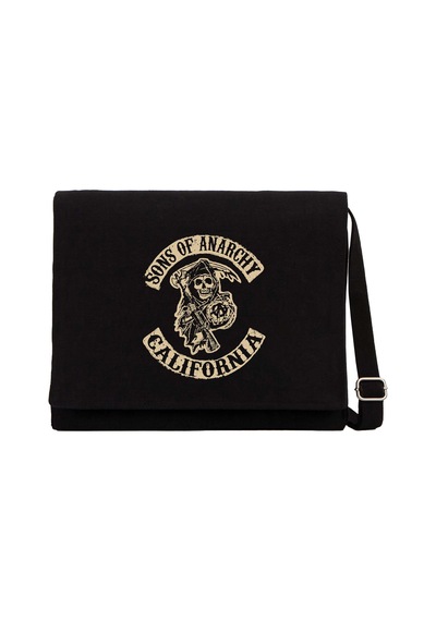 Sons Of Anarchy California Siyah Kanvas Postacı Çantası