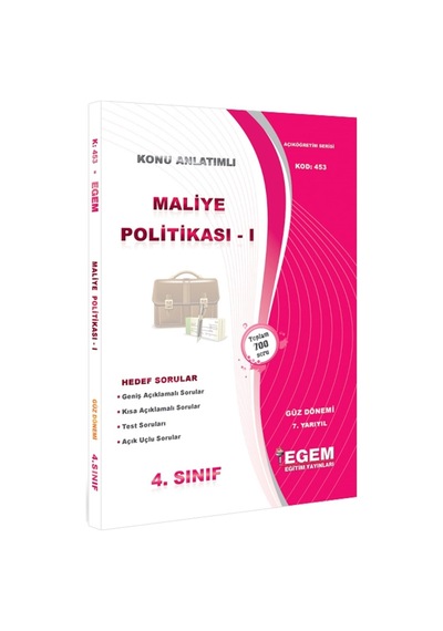 Aöf Maliye Politikası 1 Konu Anlatımlı Soru Bankası