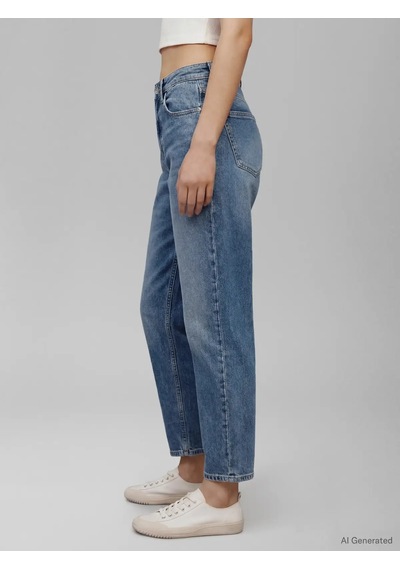 Calvin Klein Mom Jean Foster Blue, X8b Mavi Kadın Kot Pantolon Calvin Klein Mom Jean Foster Blue, X8b Mavi Kadın Kot Pantolon
