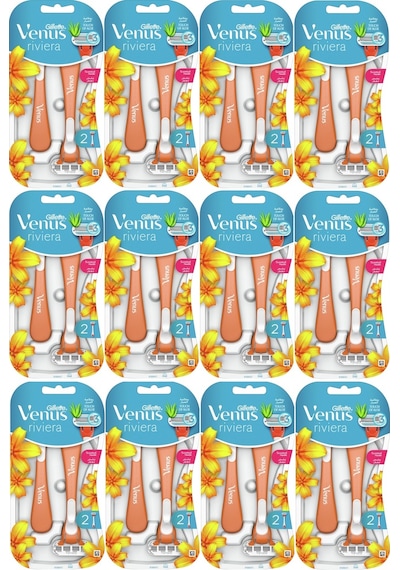 Gillette Venus Riviera Kullan At Kadın Tıraş Bıçağı 12 x 2'li