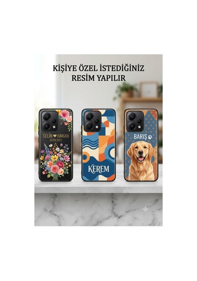 Redmi 13 Kişiye Özel Fotoğraflı Telefon Kılıfı Uv Baskılı Silikon Koruyucu Kılıf Siyah
