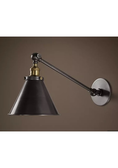 Mylights İki Mafsalı Duvar Aplik Okuma Lambası Gece Lambası Siyah