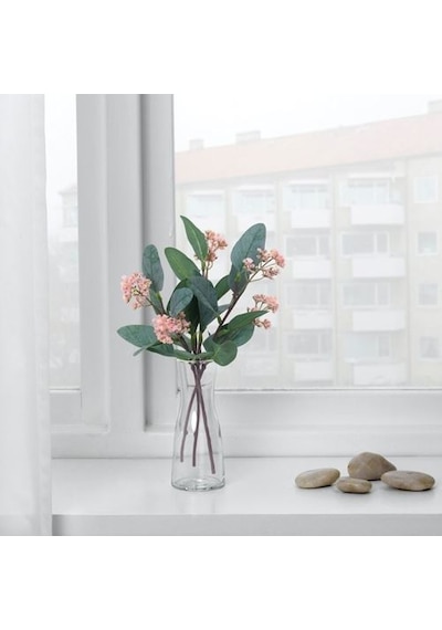 Ikea Smycka Yapay Çiçek, Pembe, 30 Cm, Okaliptüs