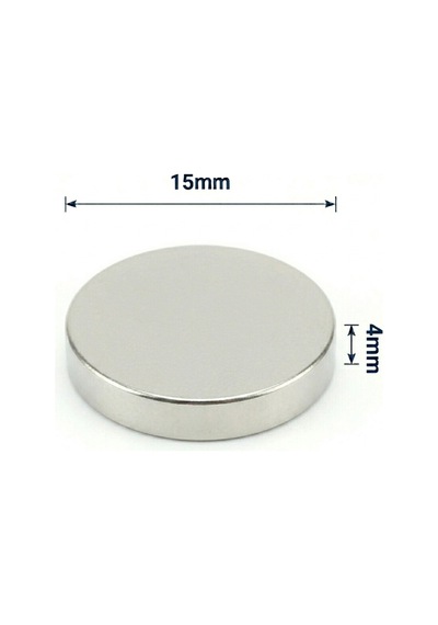 2 Adet - 15x4 Mm Neodyum Mıknatıs Neodim Magnet Yuvarlak