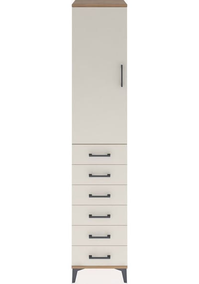 Hyperion Dolap 3 Raflı 6 Çekmeceli Tek Kapaklı 44x44x221 Çam-aytaşı Atlas Çam