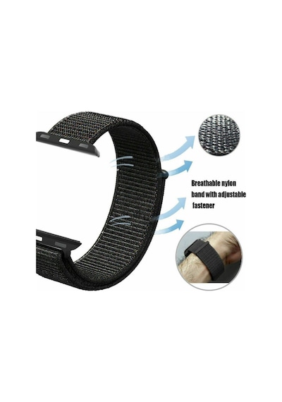 Apple Uyumlu  Watch 42 MM Kordon Spor Loop Cırtlı 42 MM Kayış Seri 1-2-3