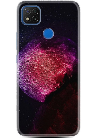 Xiaomi Redmi 9C Kılıf +Kablo Koruyucu Kızıl Gezegen 1624