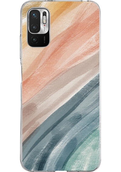 Redmi Note 10 5g Uyumlu Modern Renk Paleti Baskılı Silikon Kılıf Renkli