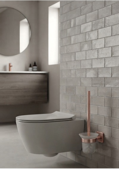 Duvara Monte Wc Fırçalık Rose Gold