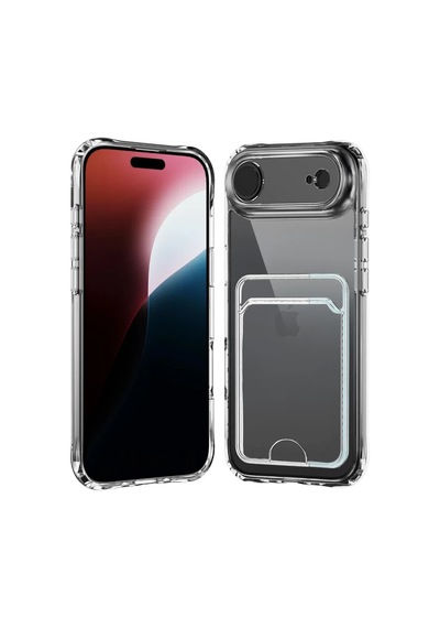 Apple Uyumlu iPhone 17 Air Uyumlu Kart Şeffaf Silikon - Şeffaf