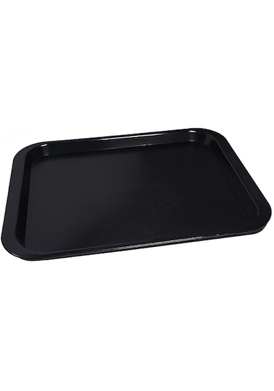 5 Adet Siyah Servis Tepsisi Fast Food Servis Tepsi 36x27cm