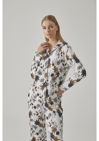Relax Mode Kadın Gömlek Pijama Takım - 10778 Renkli