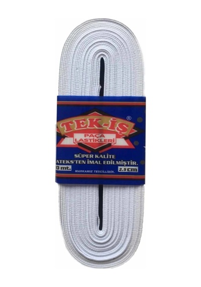 10 Mt Paça Lastiği Kalınlık 2,5 Cm Beyaz