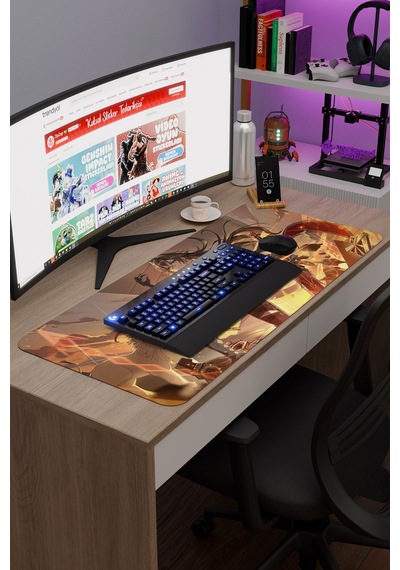 Dehya Genshin Impact Anime Gacha V4 - 90x40 Xxl Gaming Mouse Pad Fare Altlığı