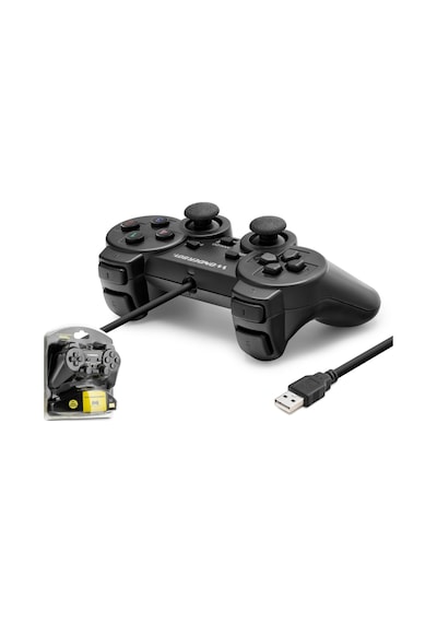 Pc Uyumlu Kablolu Usb Gamepad Oyun Kolu - Siyah W201s
