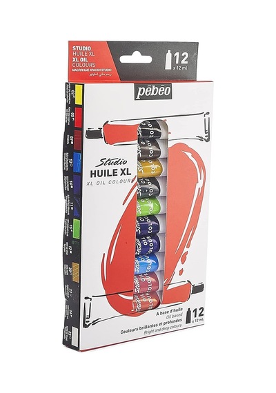 Pepeo Yağlı Boya 12 Renk 12 Ml 1 Paket Yağlı Boya Seti 12 Li Ahşap Tuval Taş Ağaç Boyamalar İçin İdea Boyama Seti Çok Renkli