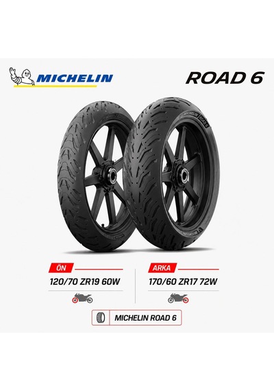 Michelin Road 6 120/70 Zr19 60w - 170/60 Zr17 72w Ön Arka Motosiklet Lastik Takımı