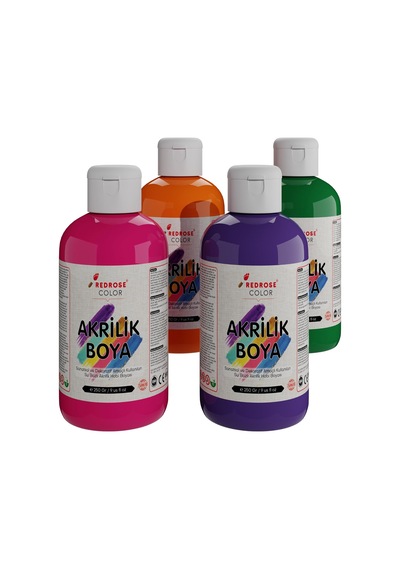 Ara Renkler Akrilik Boya 4&apos Lü Set 4x250 Gr